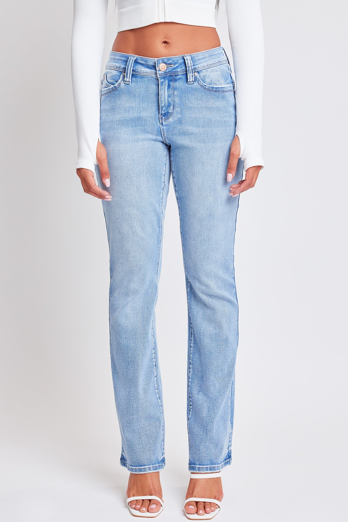 (Y40) Bubblegum Jeans Juniors Size 5 Medium Wash Denim Boot Cut 
