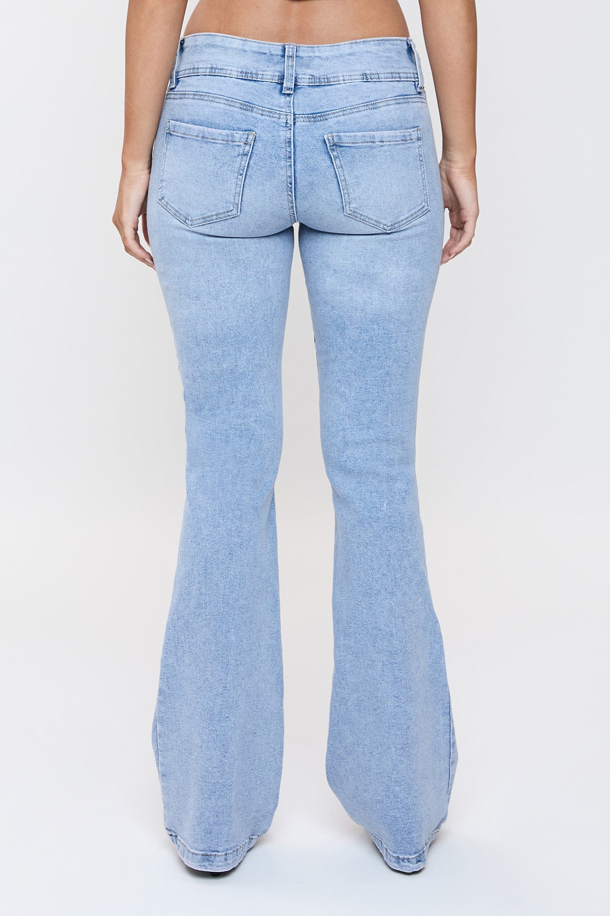 Mid Rise Patch Pocket Flare Jeans, Pack of 12
