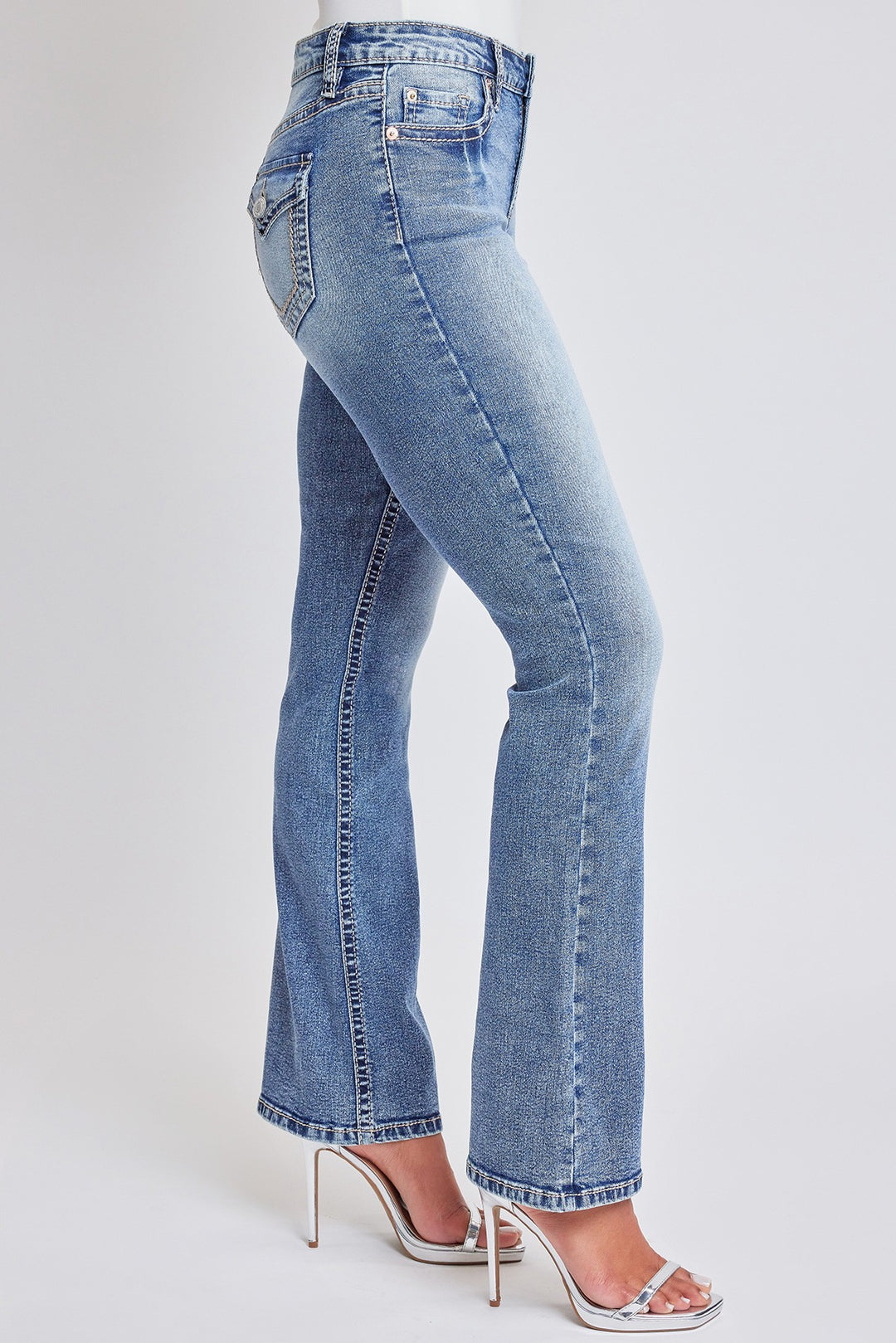 PETITES THE LIL MID RISE DAZZLER ANKLE FRAY RIDING THE