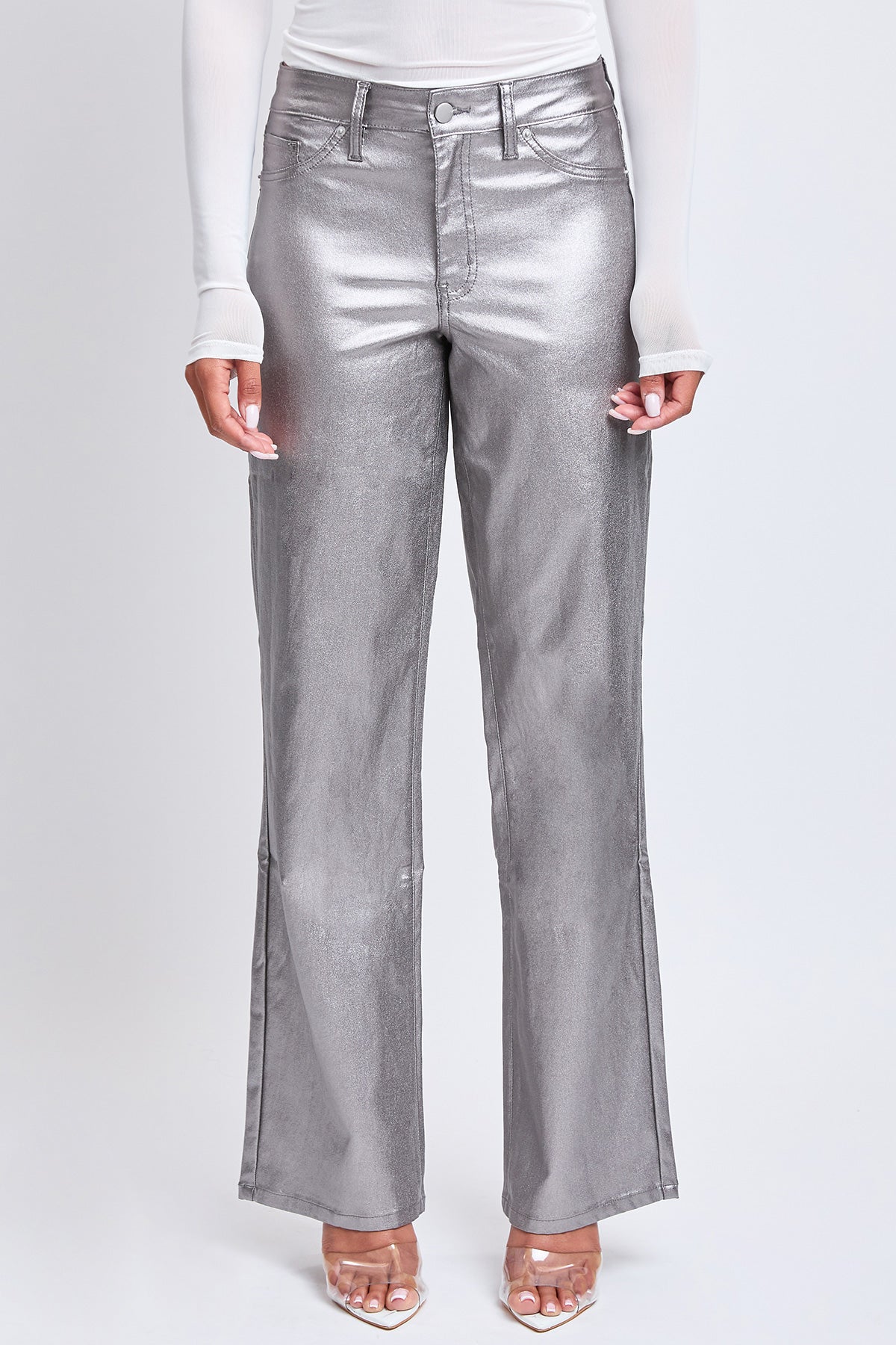 Junior High-Rise Hyperstretch Metallic Straight Leg , Pack Of 6