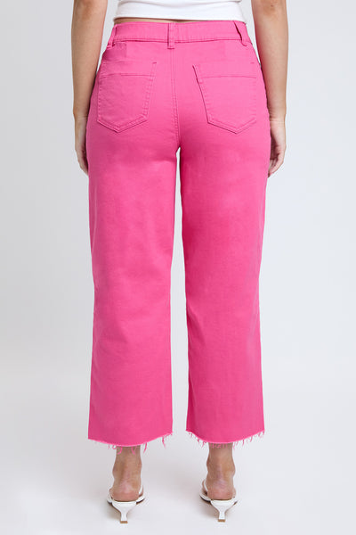 Junior Cropped High-Rise Wide Leg Trouser Pants, Pack of 6