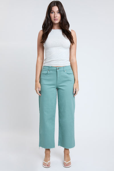 Junior Cropped High-Rise Wide Leg Trouser Pants, Pack of 6