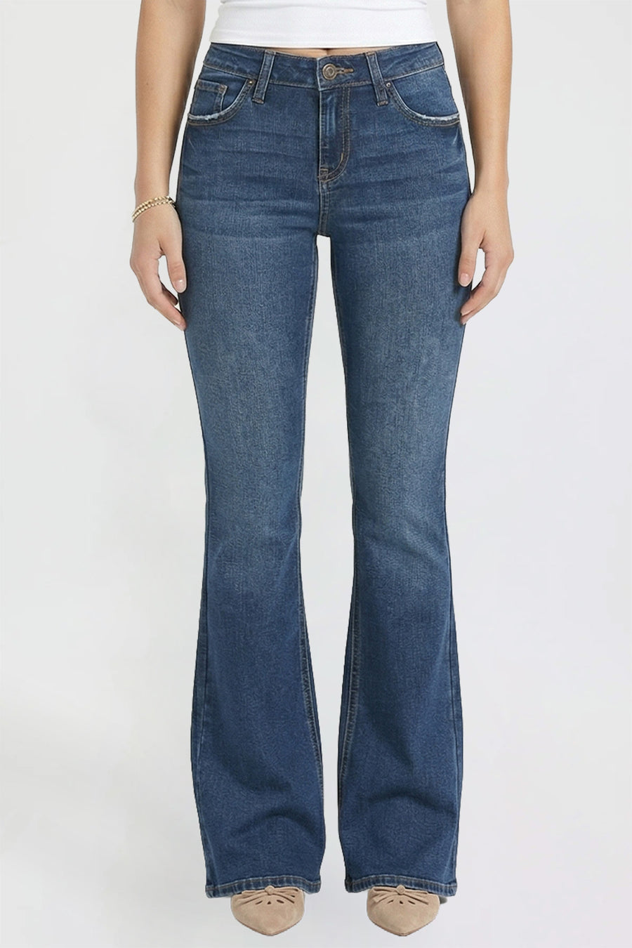 Junior Luxe Mid Rise Jessie Bootcut Jeans, Open Pack