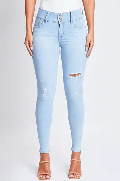 High Rise 3 Button Skinny Jean Made With Recycled Fibers, Pack Of 12