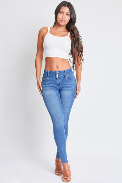 High Rise 3 Button Skinny Jean Made With Recycled Fibers, Pack Of 12