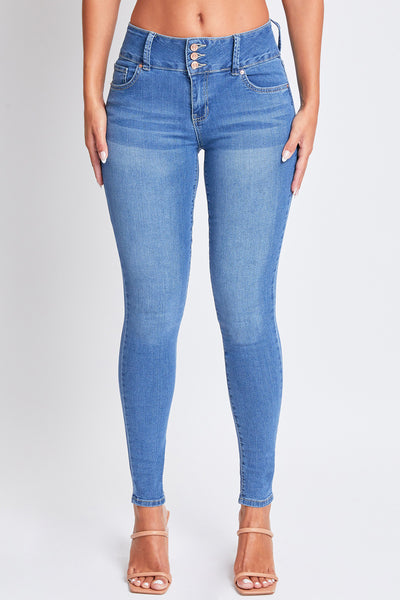 High Rise 3 Button Skinny Jean Made With Recycled Fibers, Pack Of 12