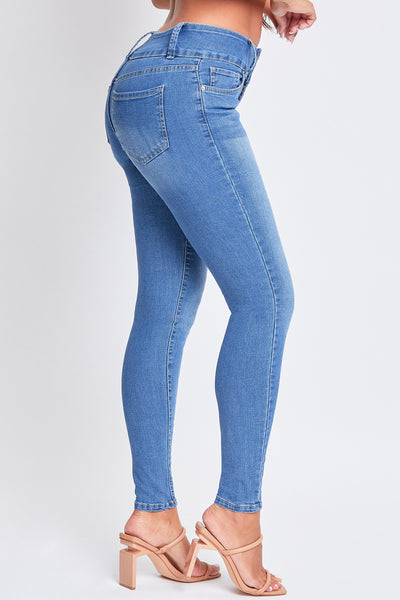 High Rise 3 Button Skinny Jean Made With Recycled Fibers, Pack Of 12