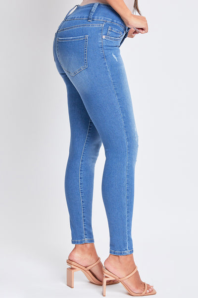 High Rise 3 Button Skinny Jean Made With Recycled Fibers, Pack Of 12