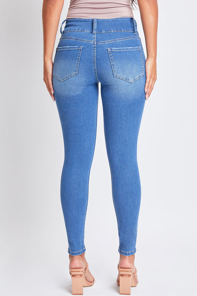 High Rise 3 Button Skinny Jean Made With Recycled Fibers, Pack Of 12