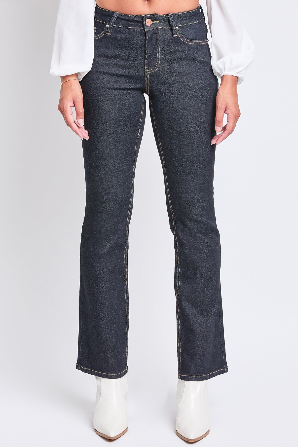 Junior Mid Rise Bootcut Jeans w/Flap Back Pkts, Pack of 12
