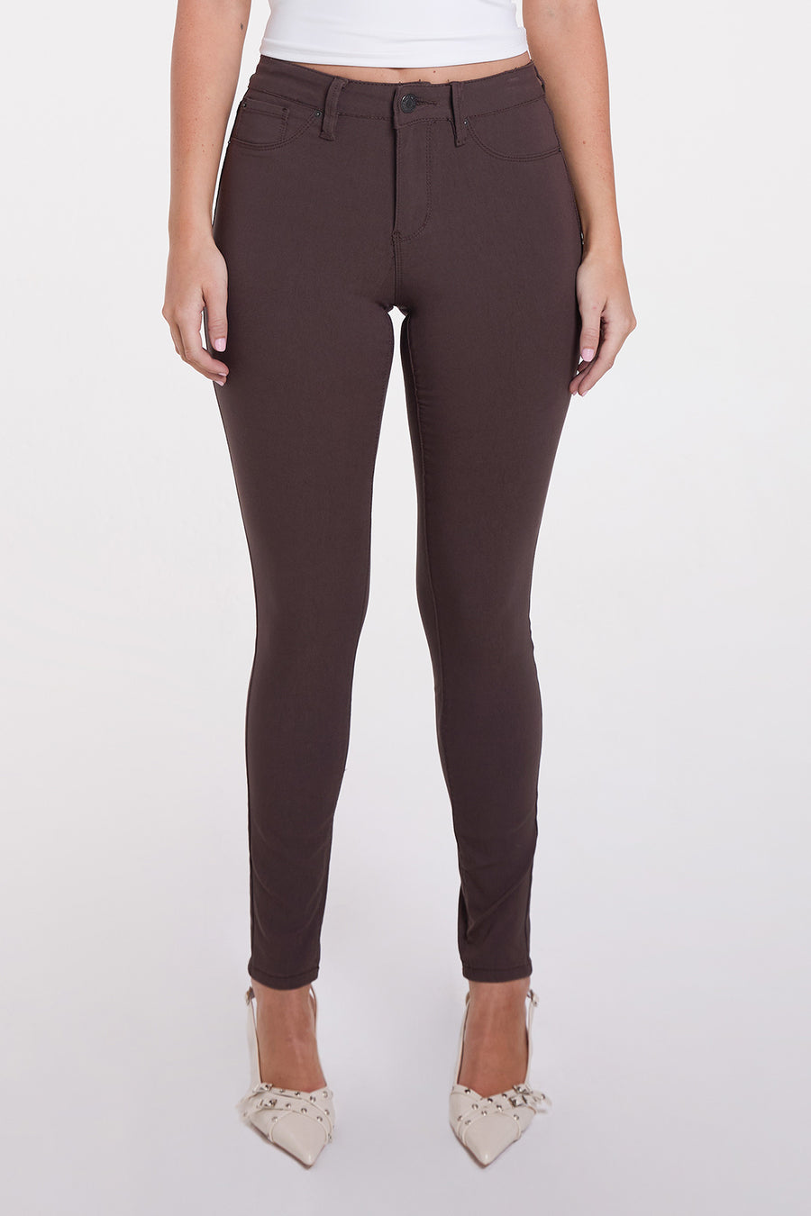 Junior Fall Hyperstretch Mid-Rise Skinny Dark Pants, Pack of 6