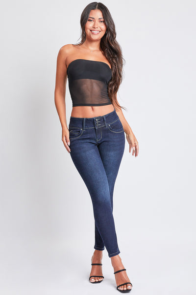 Junior Wannabettabutt 3 Button Mid-Rise Skinny Jean Made With Recycled Fibers Pack Of 12