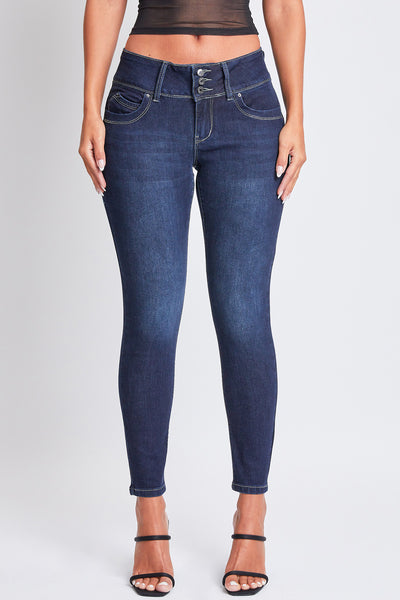 Junior Wannabettabutt 3 Button Mid-Rise Skinny Jean Made With Recycled Fibers Pack Of 12