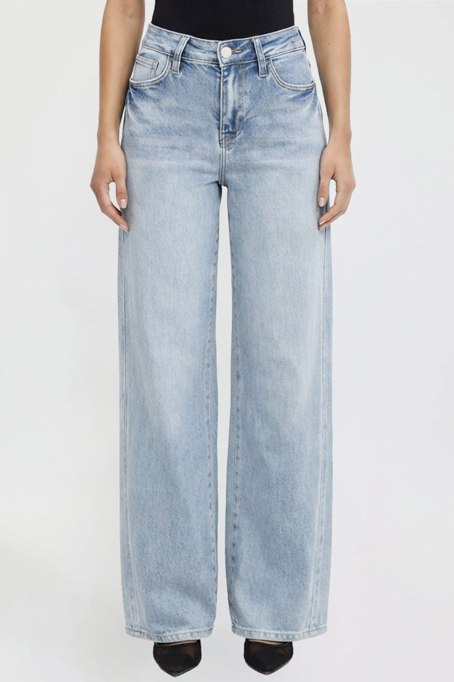 Junior Bella High Rise Wide Leg Jeans Front Seam Detail 35L, Pack of 12