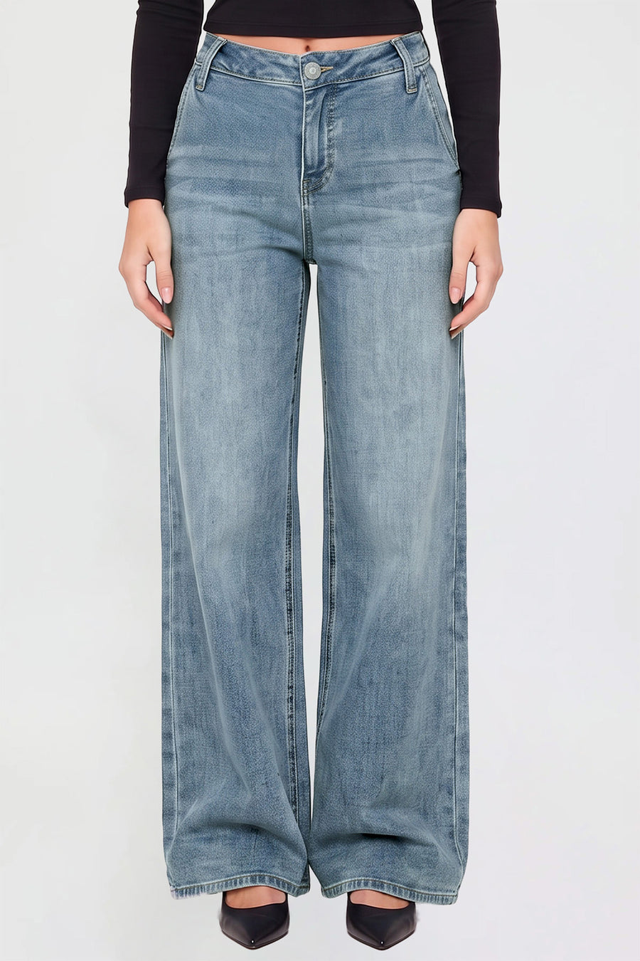 Junior Bella High Rise Wide Leg Jeans, Pack of 12