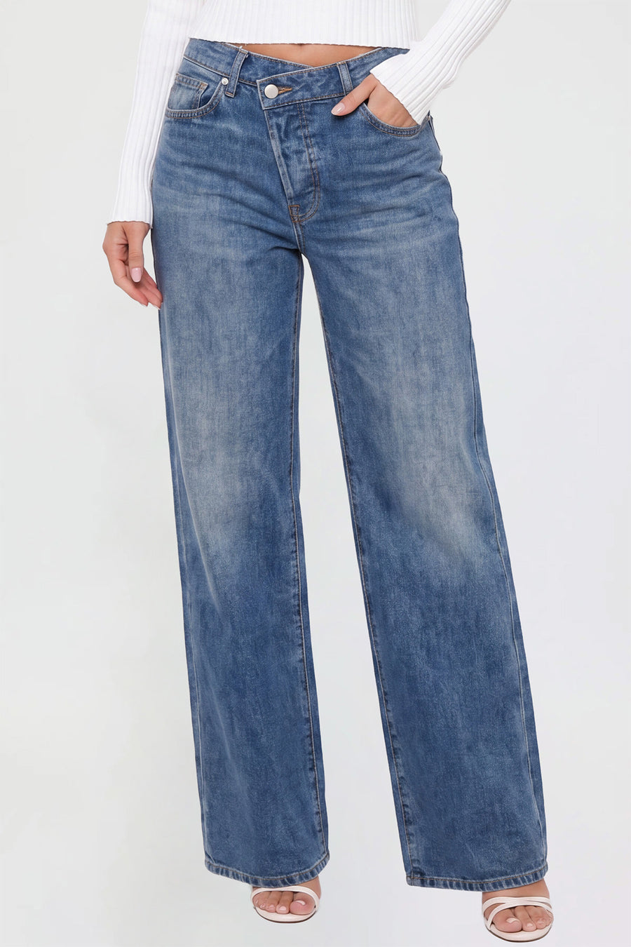 Junior Bella High Rise Wide Leg Jeans-M08, Pack of 12