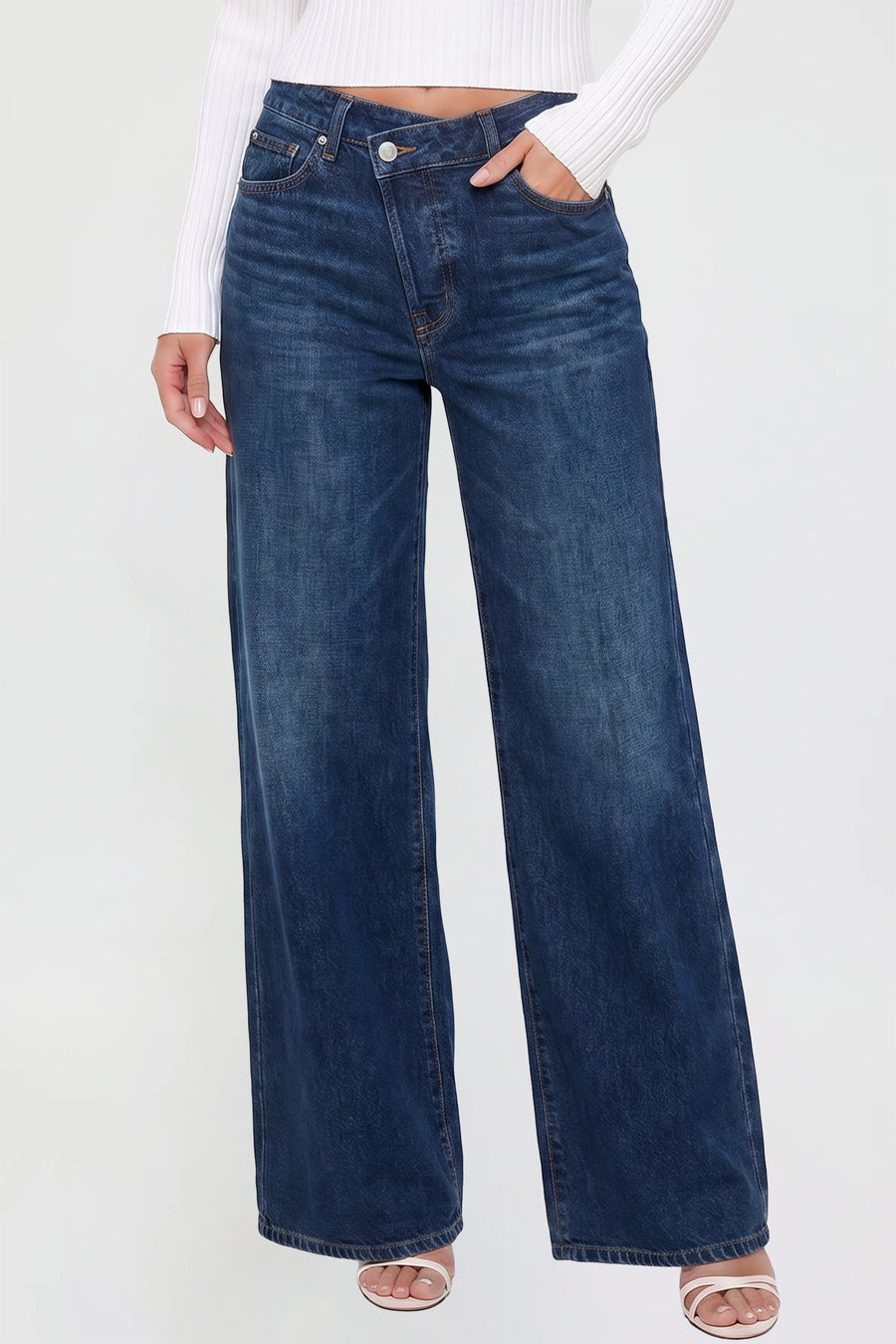 Junior Bella High Rise Wide Leg Jeans-S08, Pack of 12
