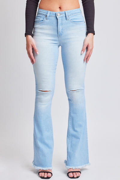 High-Rise Flare Jean With Frayed Hem - Long Inseam 12 Pack