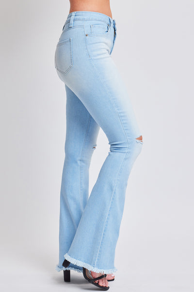 High-Rise Flare Jean With Frayed Hem - Long Inseam 12 Pack