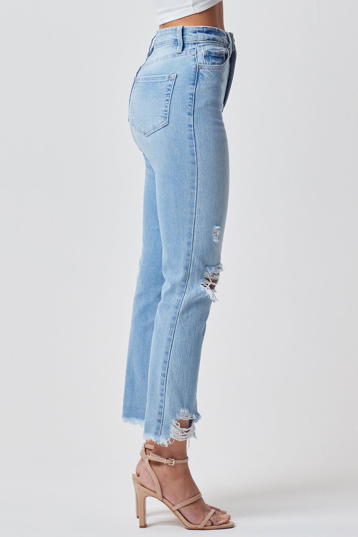 Junior Hybrid Dream High-Rise Slim Straight Jean With Frayed Hem, Pack of 12