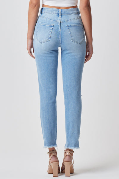 Junior Hybrid Dream High-Rise Slim Straight Jean With Frayed Hem, Pack of 12