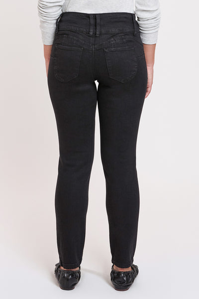 Petite Wannabettabutt 3 Button Skinny Ankle Jean , Pack 12