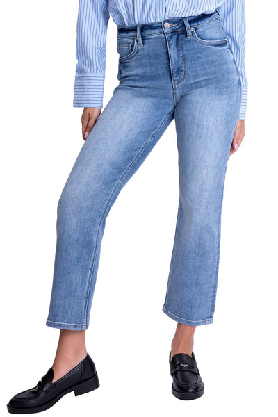 Dylan High Rise Cropped Straight Leg Jeans