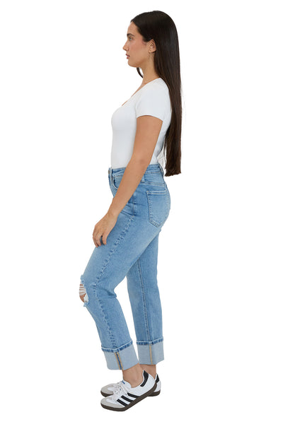 Dylan Cuffed Straight Leg Jeans