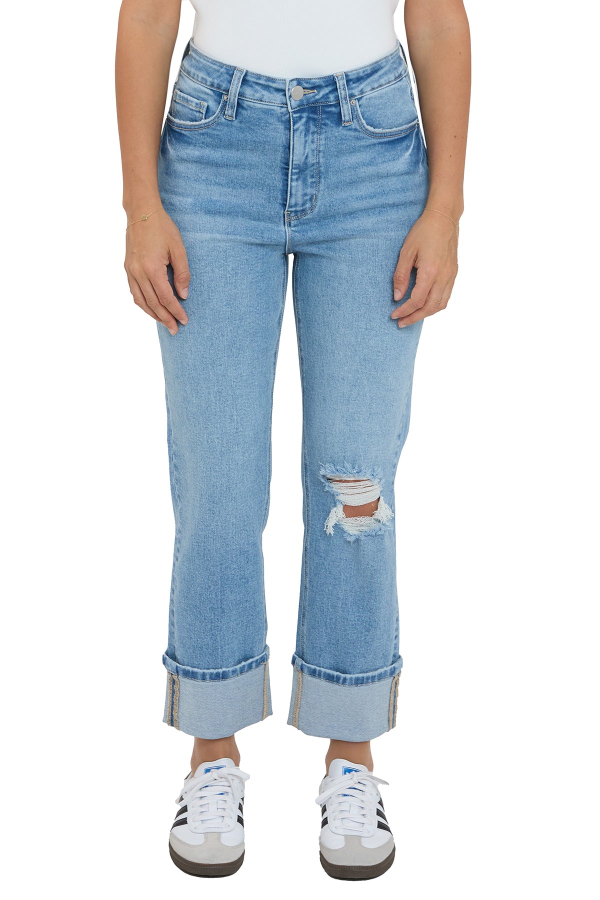 Dylan Cuffed Straight Leg Jeans
