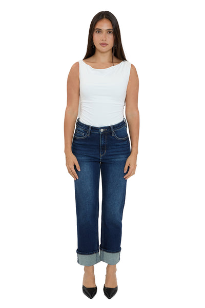 Dylan Cuffed Straight Leg Jeans