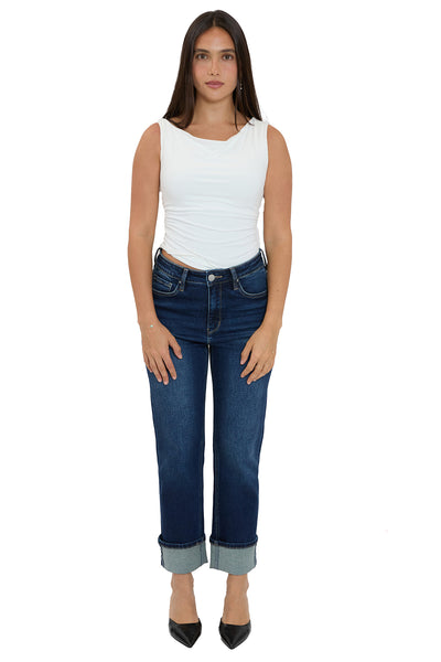 Dylan Cuffed Straight Leg Jeans