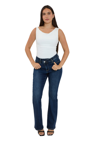 Mia High Rise Crossover Bootcut Jeans