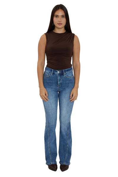 Daisy High Rise Slim Angled Flare Jeans (PRE-ORDER 10/10 SHIP)