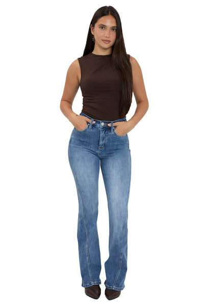Daisy High Rise Slim Angled Flare Jeans (PRE-ORDER 10/10 SHIP)