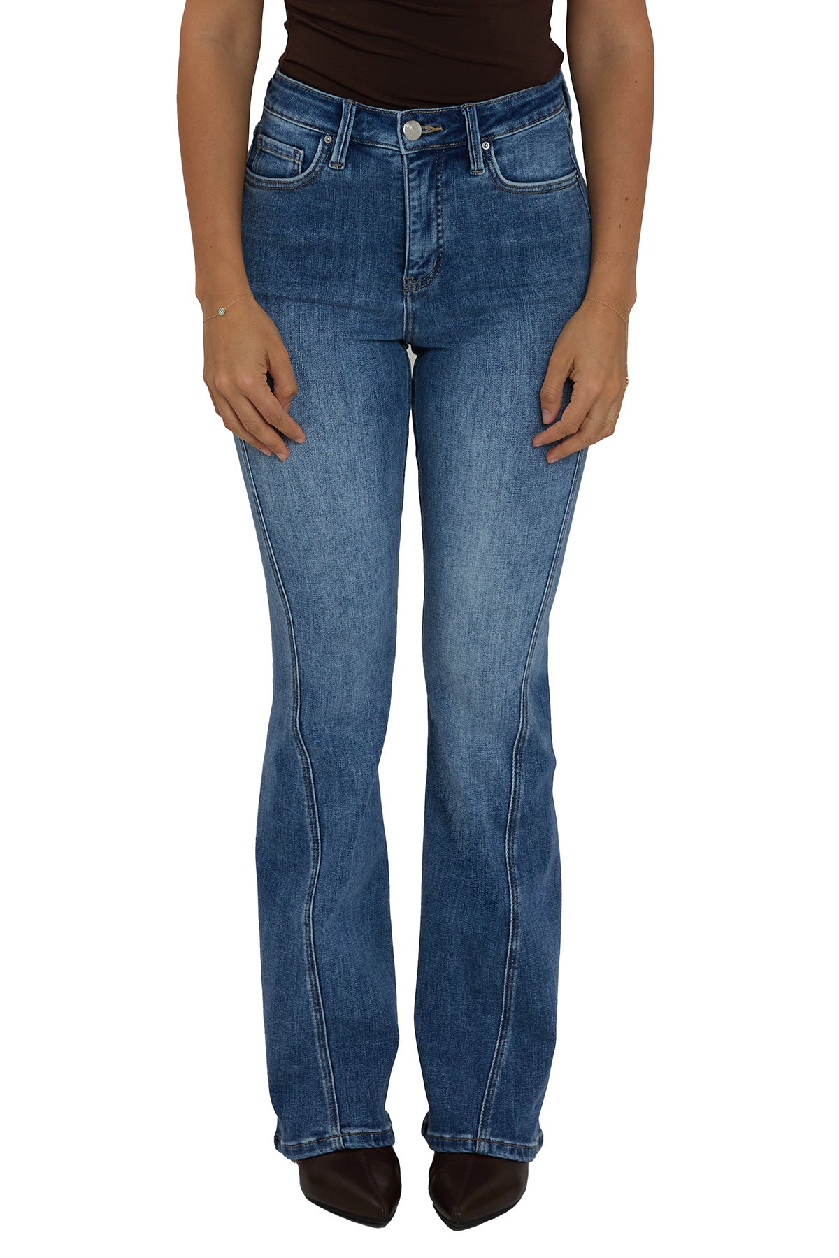 Daisy High Rise Slim Angled Flare Jeans (PRE-ORDER 10/10 SHIP)