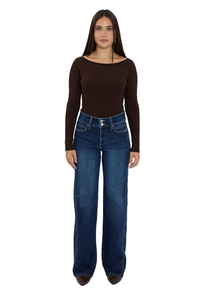 Hailey High Rise Wide Leg Slimmer Jeans (PRE-ORDER 11/7 SHIP)