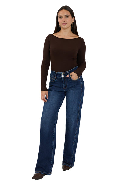 Hailey High Rise Wide Leg Slimmer Jeans (PRE-ORDER 11/7 SHIP)