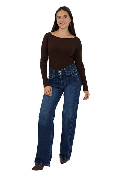 Hailey High Rise Wide Leg Slimmer Jeans (PRE-ORDER 11/7 SHIP)