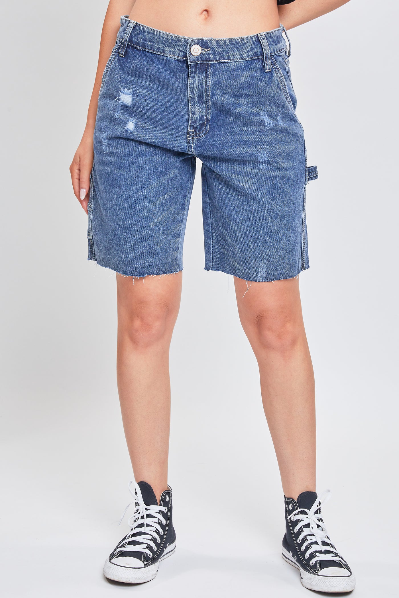 Junior High Rise Denim Carpenter Shorts, Pack of 12