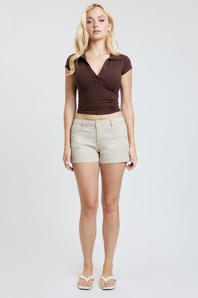 Mid Rise Side Slit Trouser Shorts, Pack of 12
