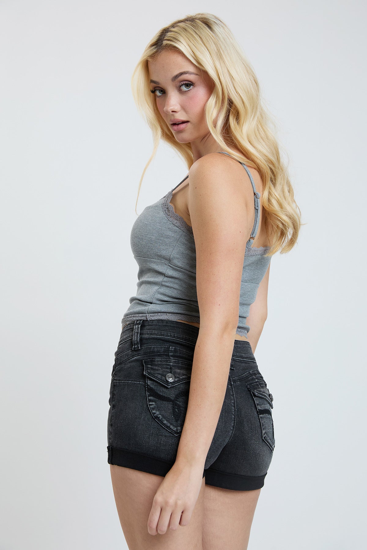 Mid Rise WannaBettaButt Cuffed Denim Shorts, Pack of 12