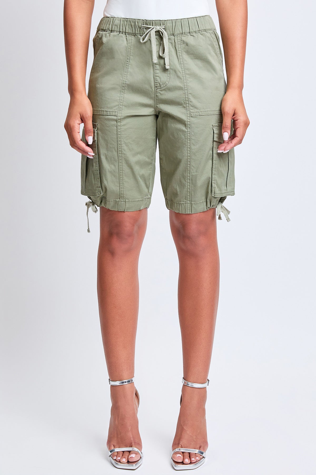 Junior Mid Rise Long Cargo Shorts, Pack Of 6