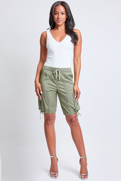 Junior Mid Rise Long Cargo Shorts, Pack Of 6
