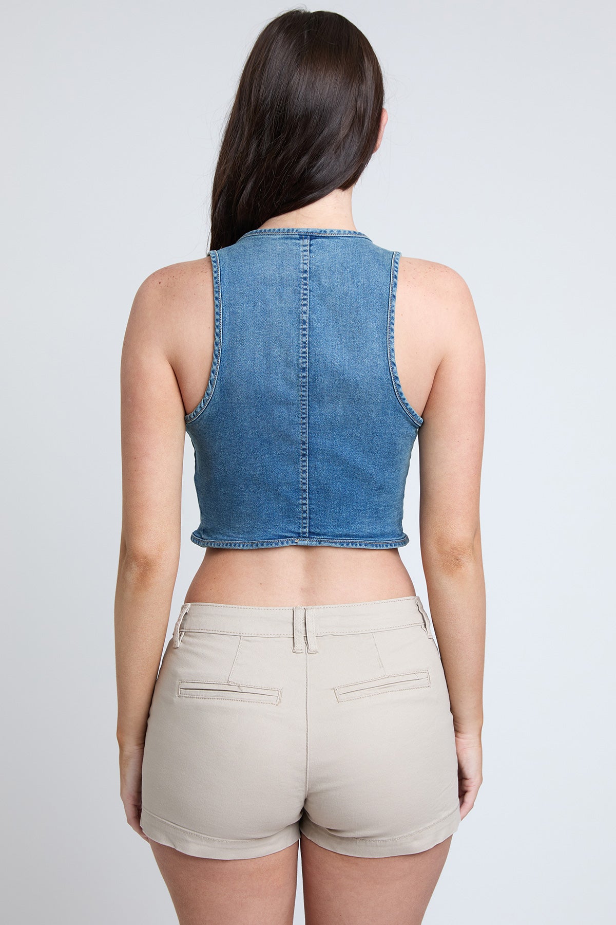 Cropped Tie Front Vest , Pack of 6