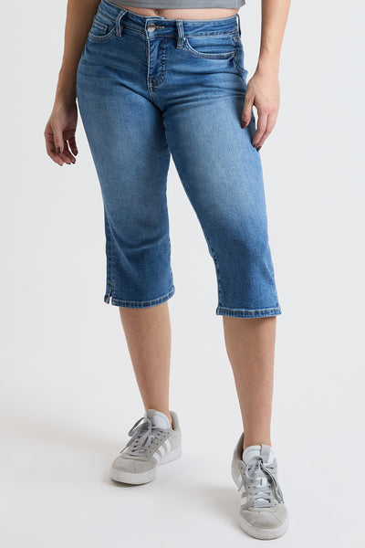 Mid Rise Premium Stretch Essential Capri, pack of 8