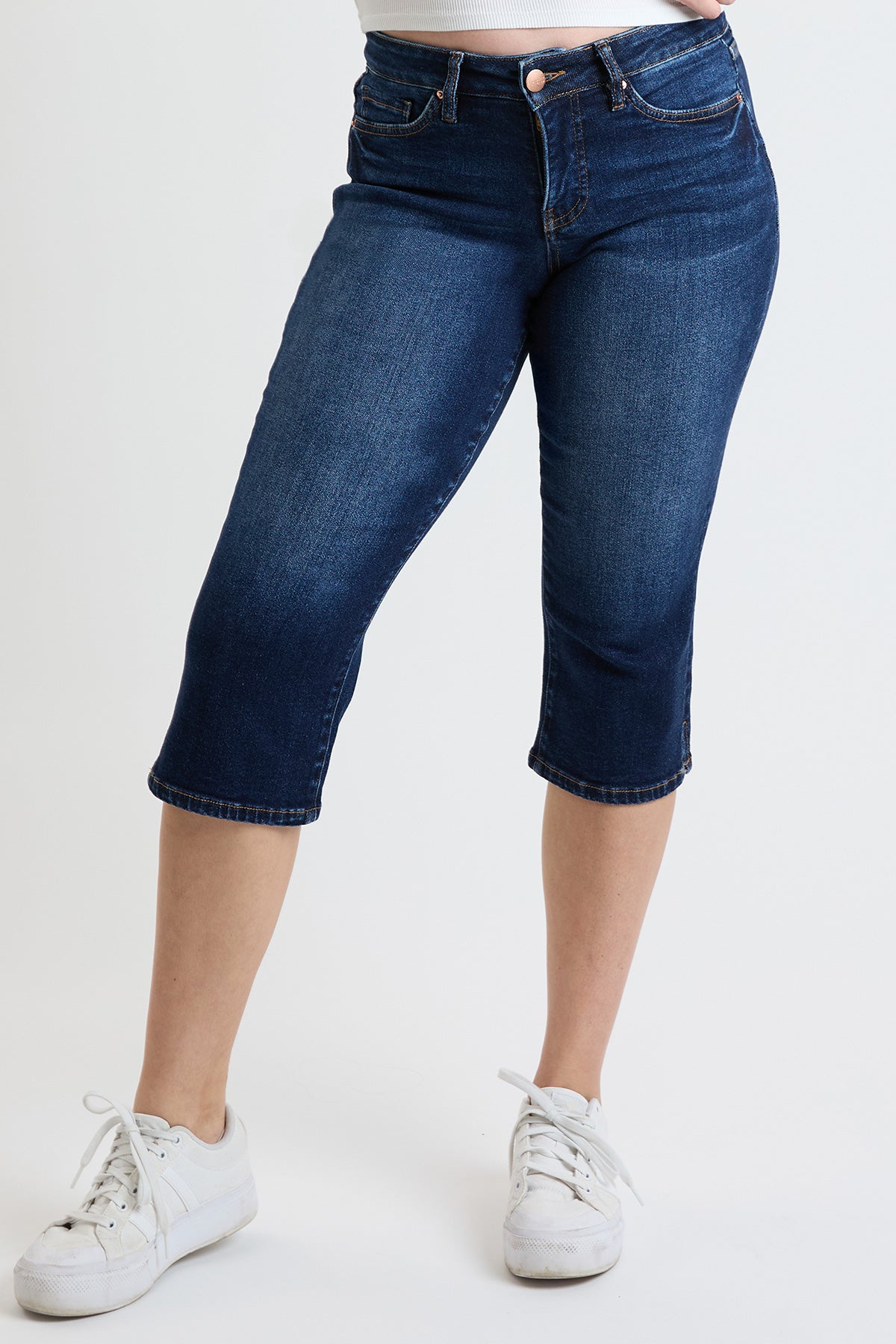 Mid Rise Premium Stretch Essential Capri, pack of 8