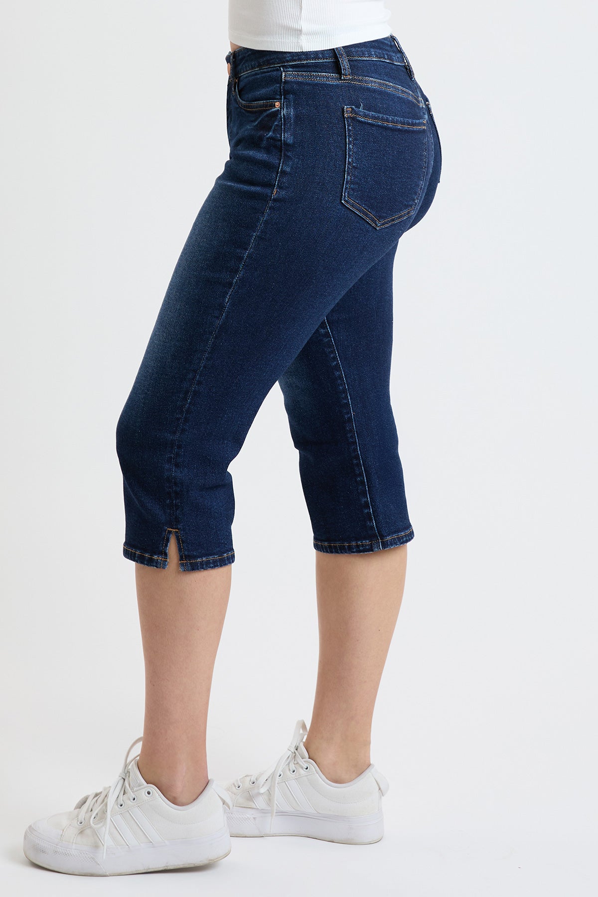 Mid Rise Premium Stretch Essential Capri, pack of 8