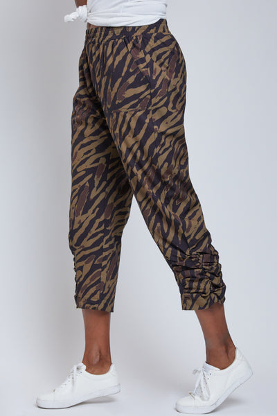 Missy Elastic Waist Techno Fabric Flood With Side Ruching Ankle Detail, Pack Of 6