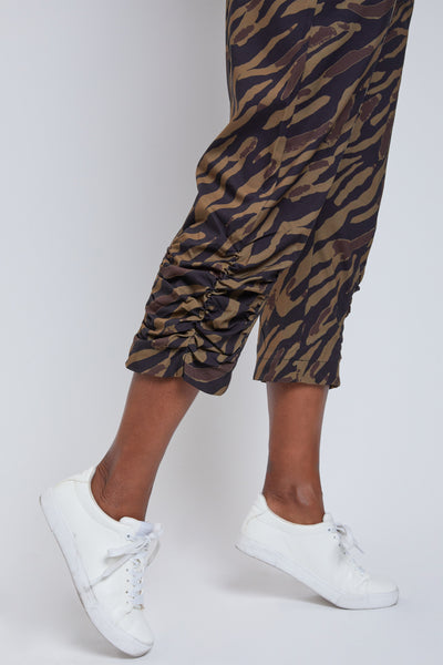 Missy Elastic Waist Techno Fabric Flood With Side Ruching Ankle Detail, Pack Of 6
