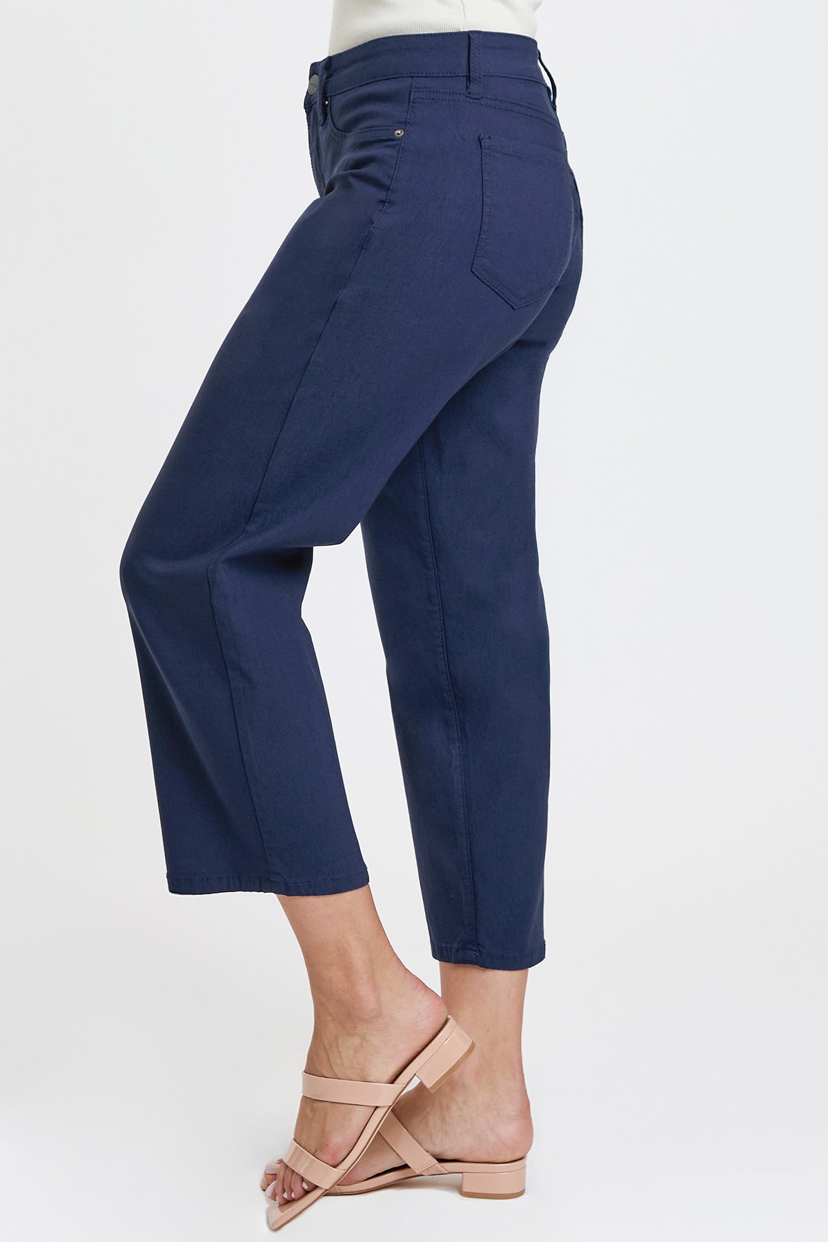 Mid-Rise Hyperstretch Wide Leg Cropped, Open Pack